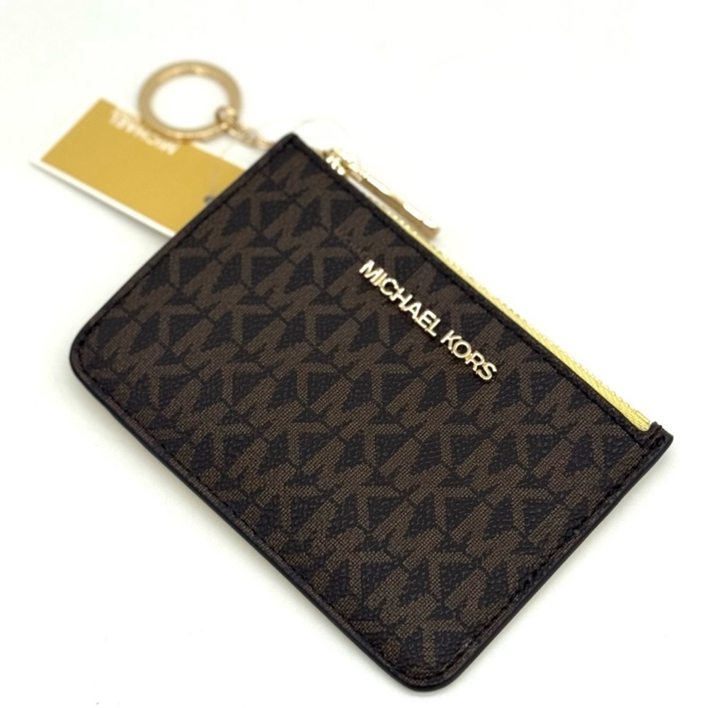 Michael Kors Jet Set Travel Small Signature Logo Coin Purse Buttercup - Picture 6 of 8